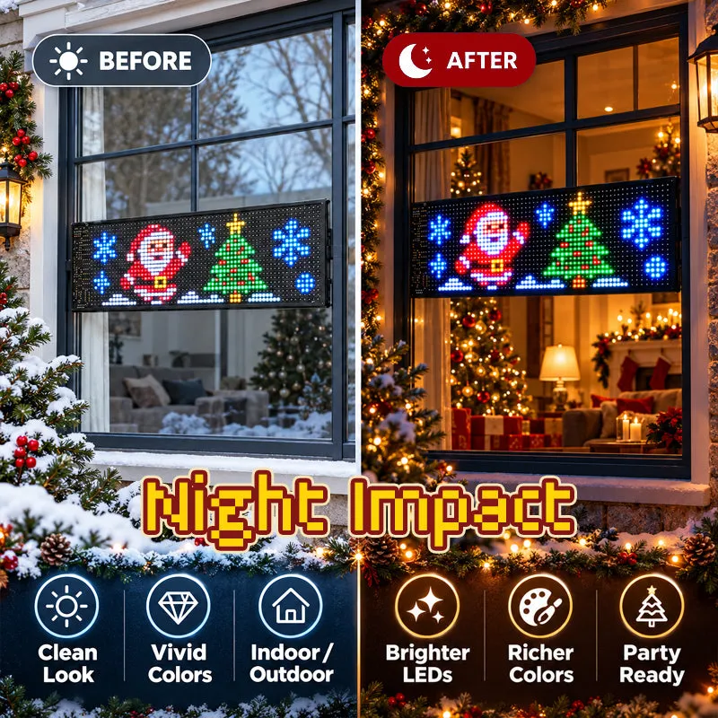 🔥 LAST DAY 49% OFF 🔥 SmartGlow LED Display | App-Controlled Custom Light Sign 🎄📱