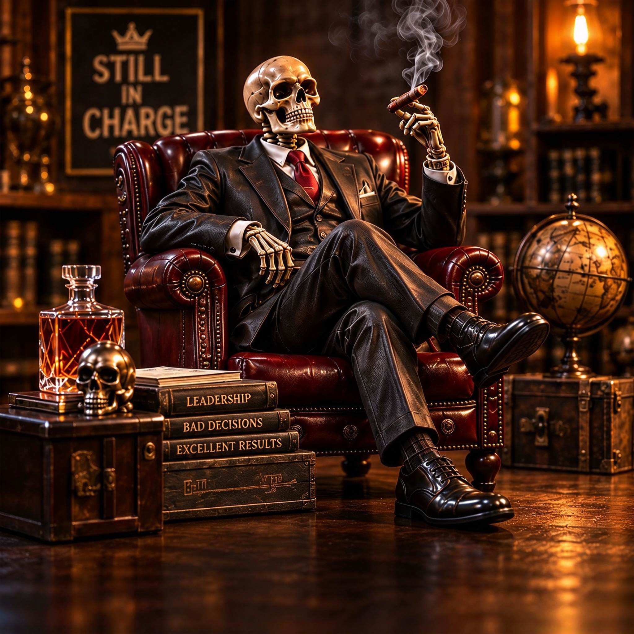 🖤 Dark Humor Skeleton Collection – 6 Bold Resin Figurines 💀