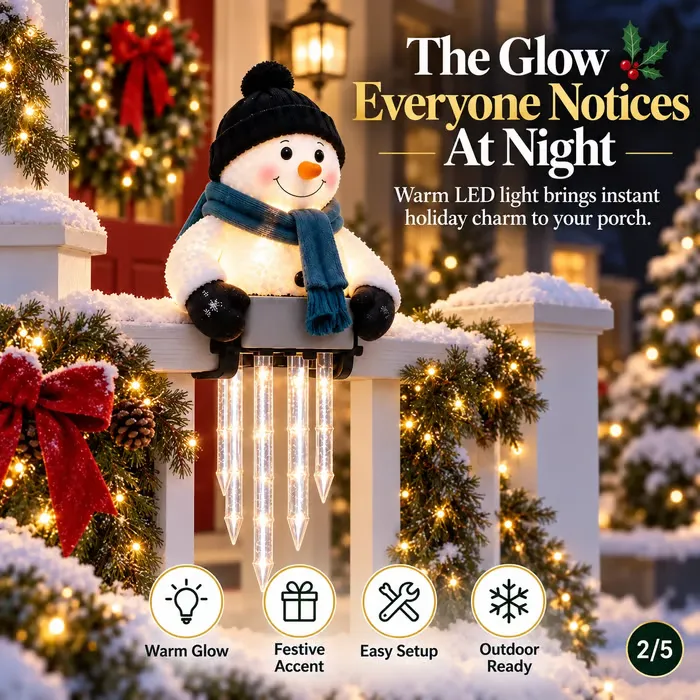 Warm LED Christmas Porch Light🏠