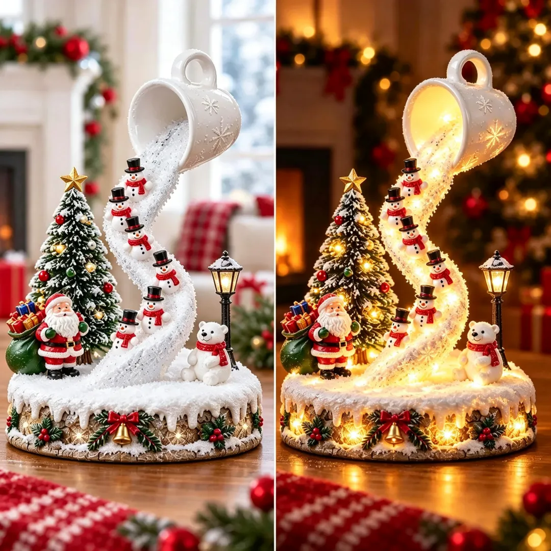 🔥 LAST DAY 49% OFF 🔥🎄🎅 2 Styles Pre-lit Christmas Village Tabletop Figurine