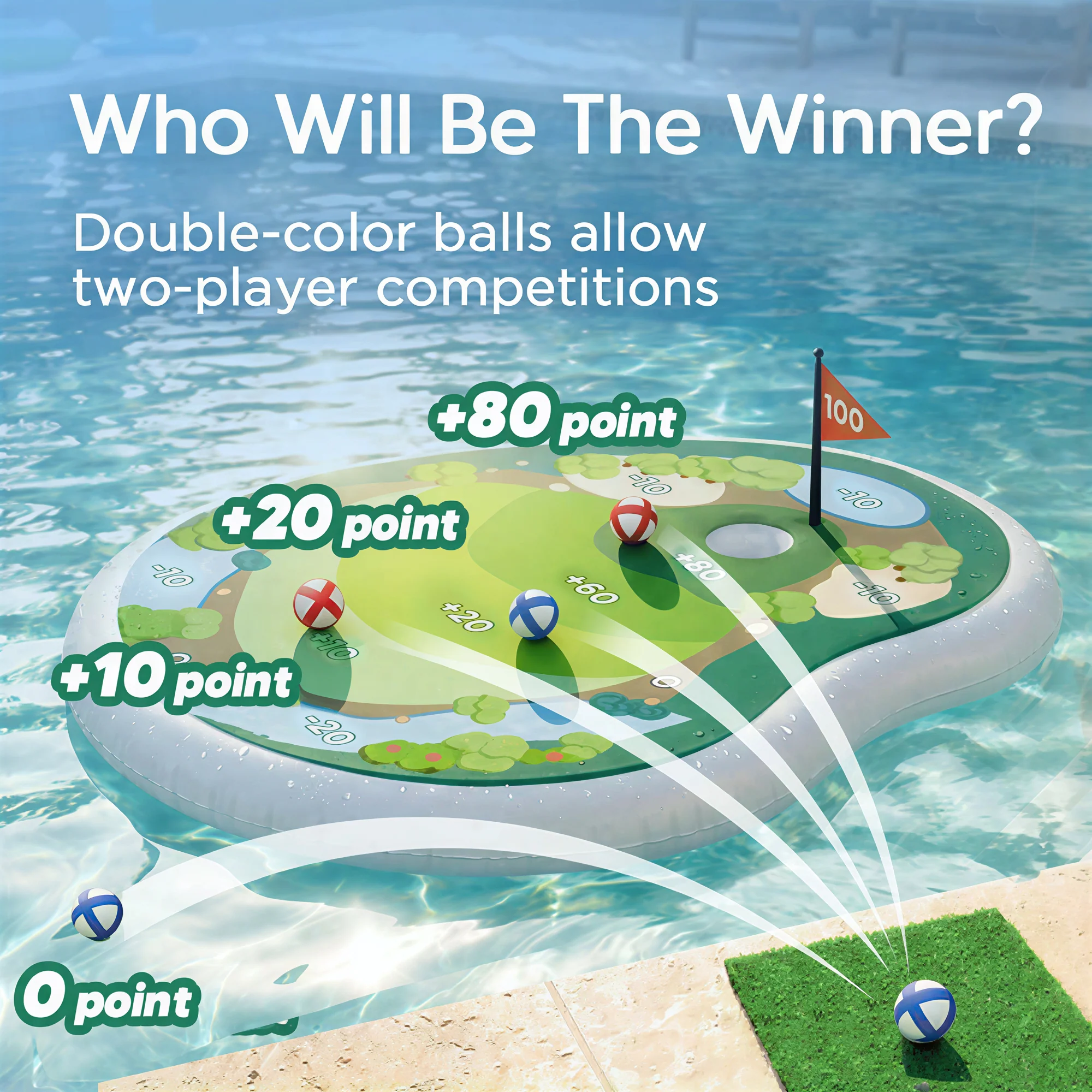 Inflatable Golf Pool Toy | Floating Water Game for All Ages ⛳️