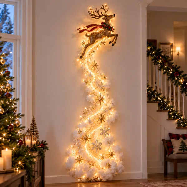 Holiday Glow Wall Light – 10 Festive Cascading LED Christmas Designs🏡