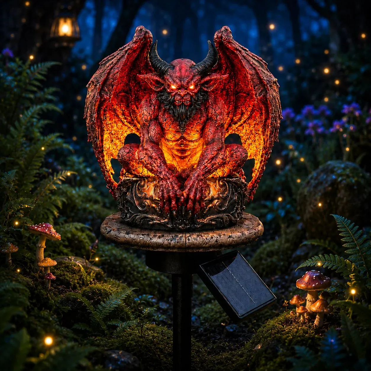 🔥 Gargoyle Guardian Solar Garden Stake Light – 🦇Glowing Gothic Outdoor Yard Decor