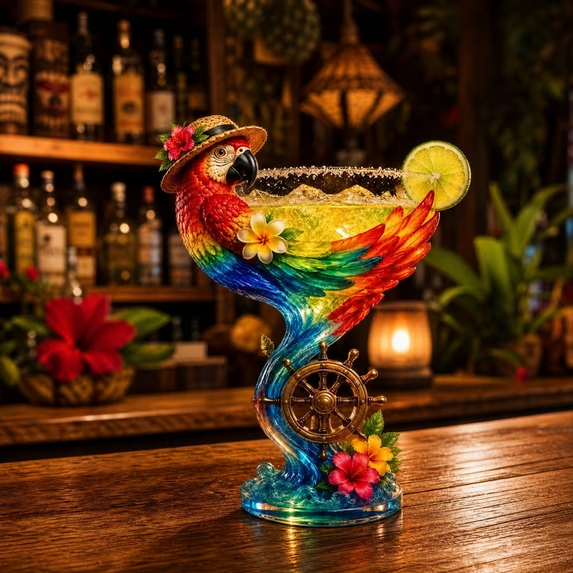 Paradise Parrot™ Tropical Art Goblet