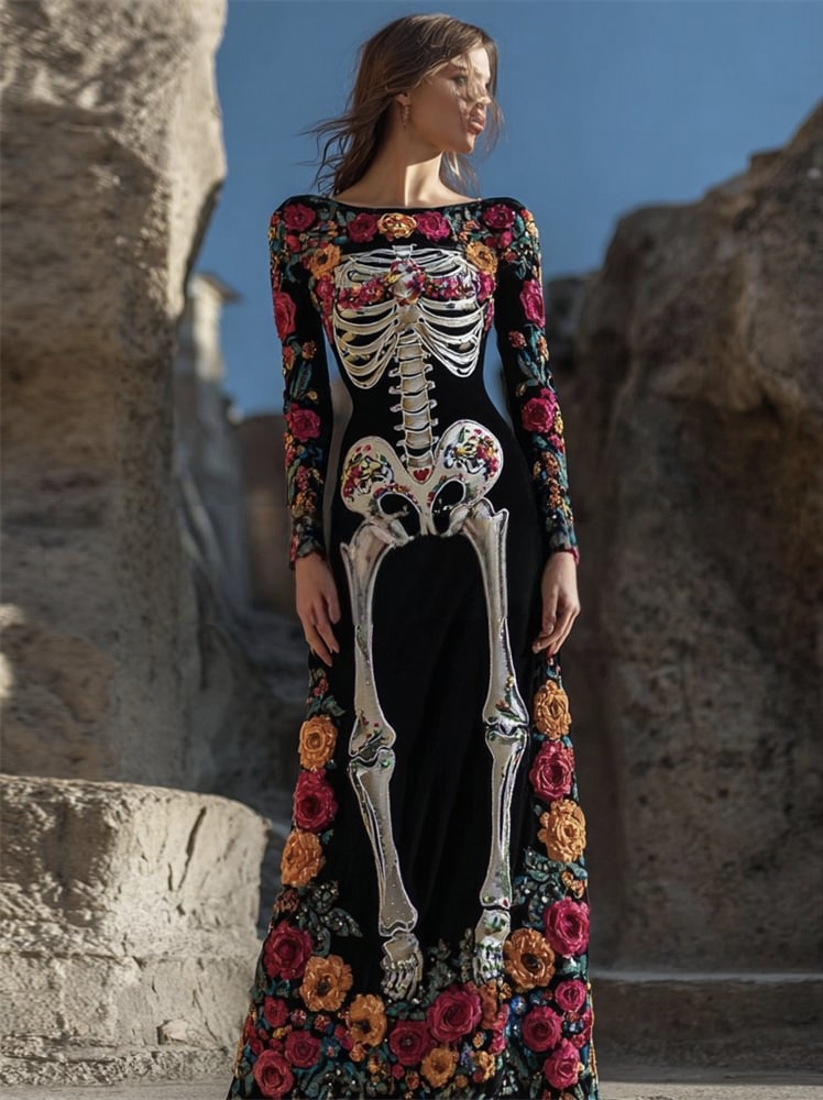 Midnight Rose Gothic Velvet Dress™
