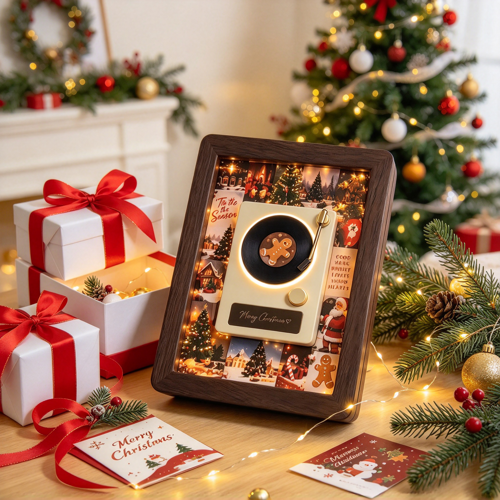 🎵 MelodyFrame – Lighted Vinyl Record Advent Calendar 🎄