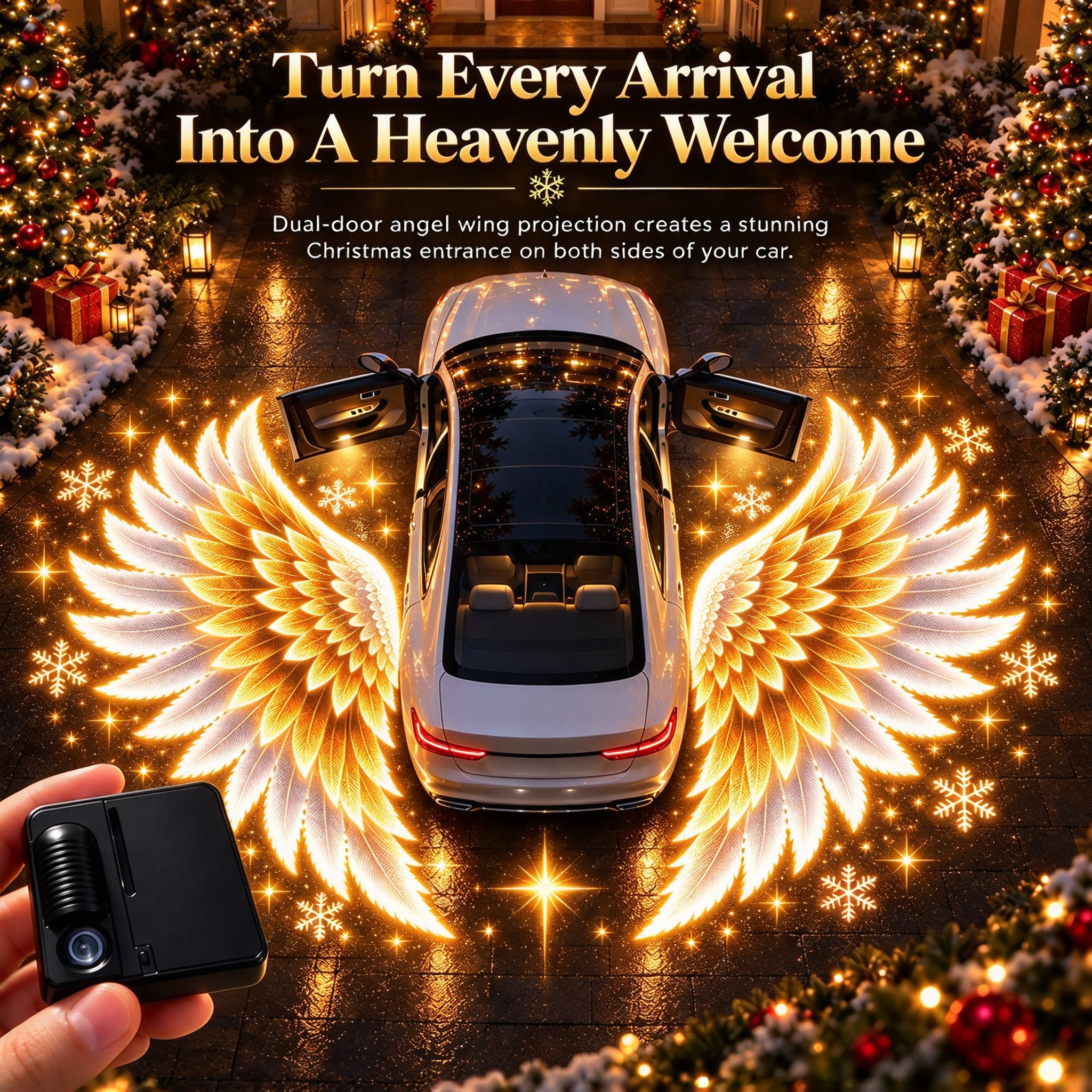 🔥 LAST DAY 49% OFF 🔥 Angel Wing Car Door Projector Lights | Welcome Lights for Your Vehicle 🚗✨