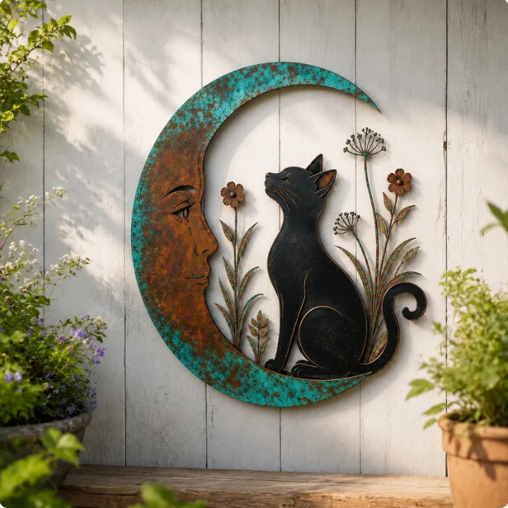 Dragonfly Moon Wall Decor – Elegant Metal Art for Any Space🌙