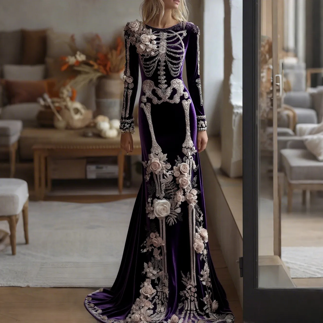 Midnight Rose Gothic Velvet Dress™