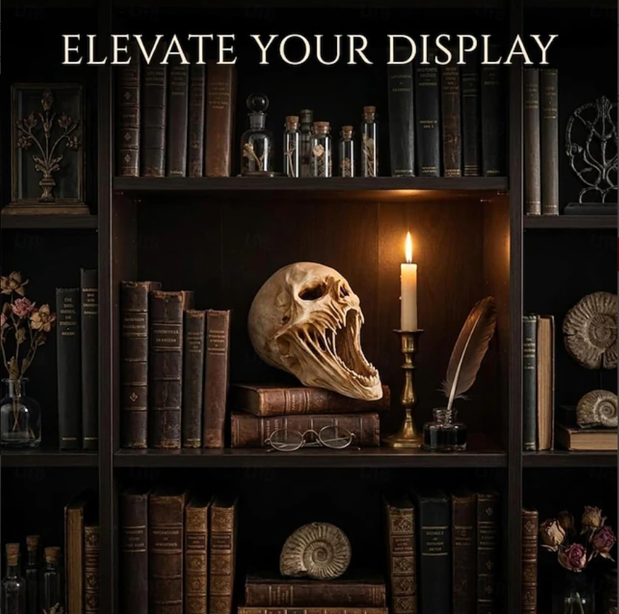 Gothic Skull Relic Sculpture 