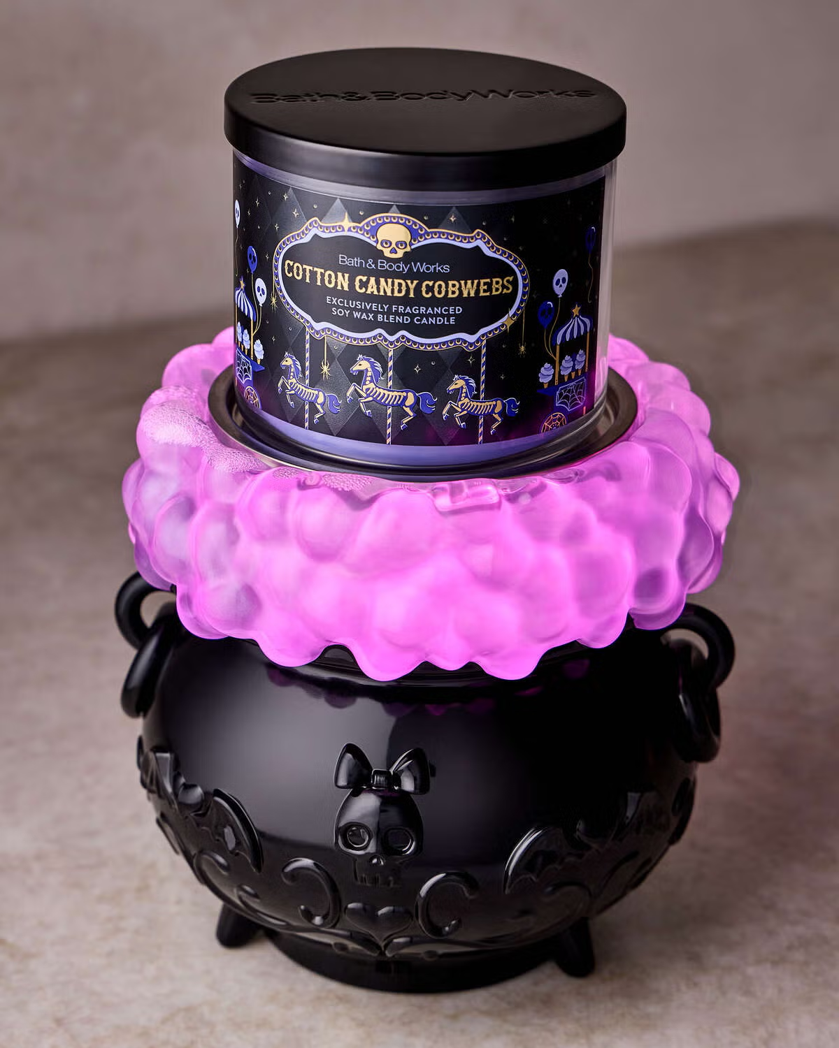 Light-Up Color Changing Cauldron Water Globe Candle Holder