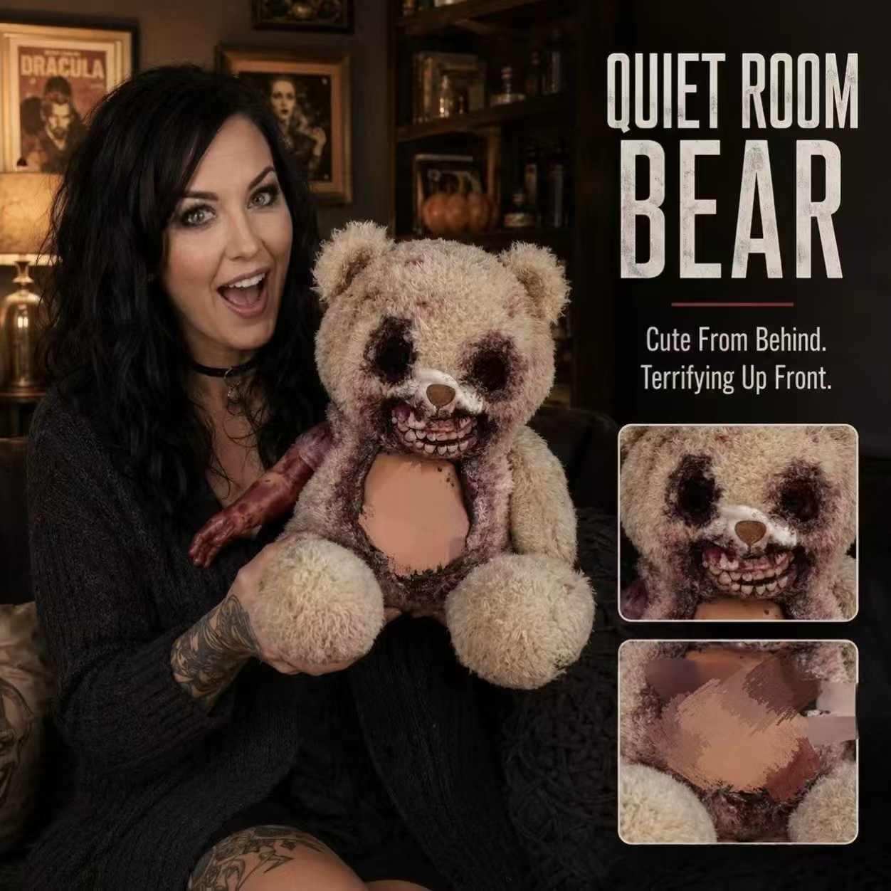 Silent Screams™ Creepy Teddy Bear