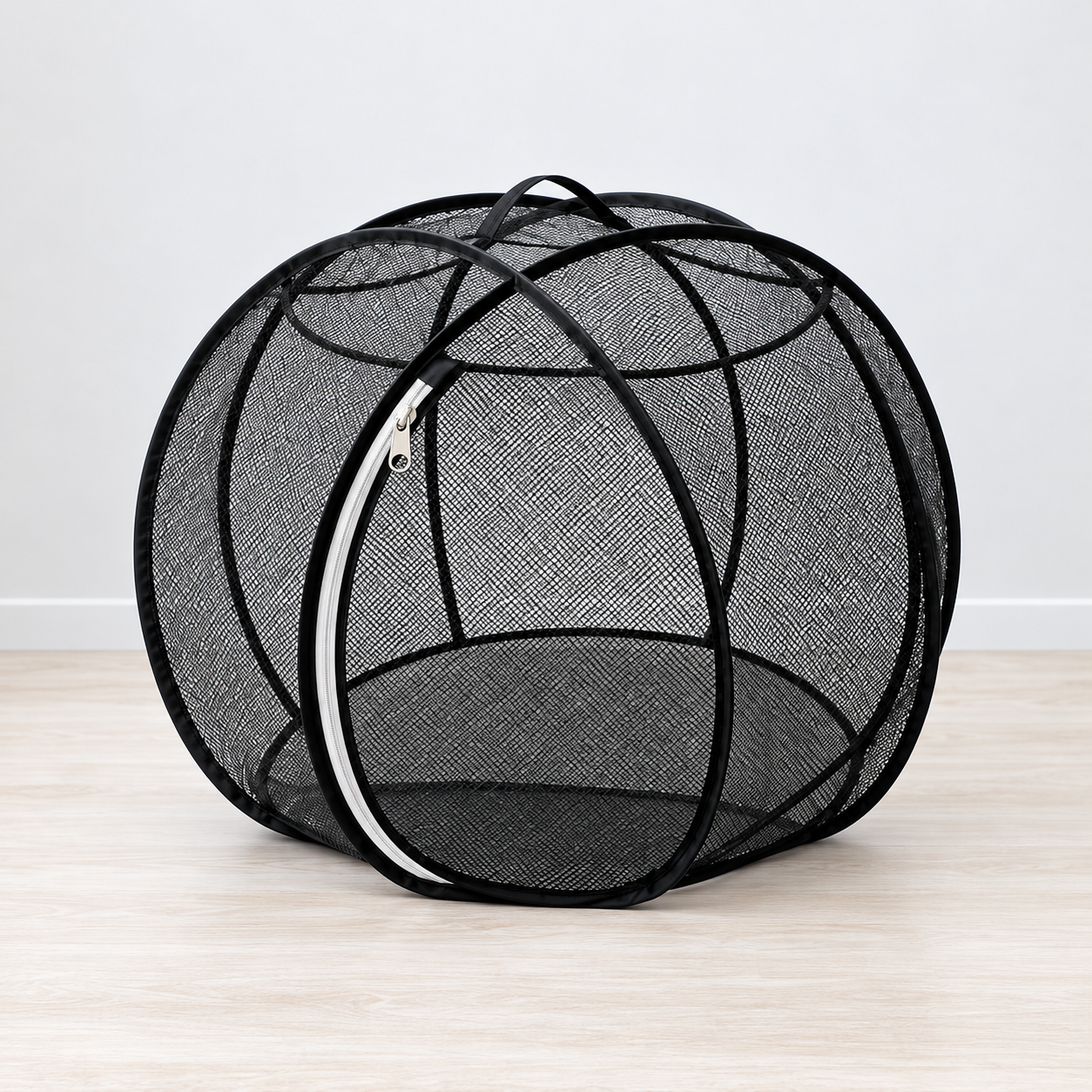Black FreshAir Cat Haven mesh pop-up enclosure product view