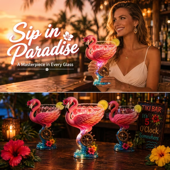 Paradise Parrot™ Tropical Art Goblet