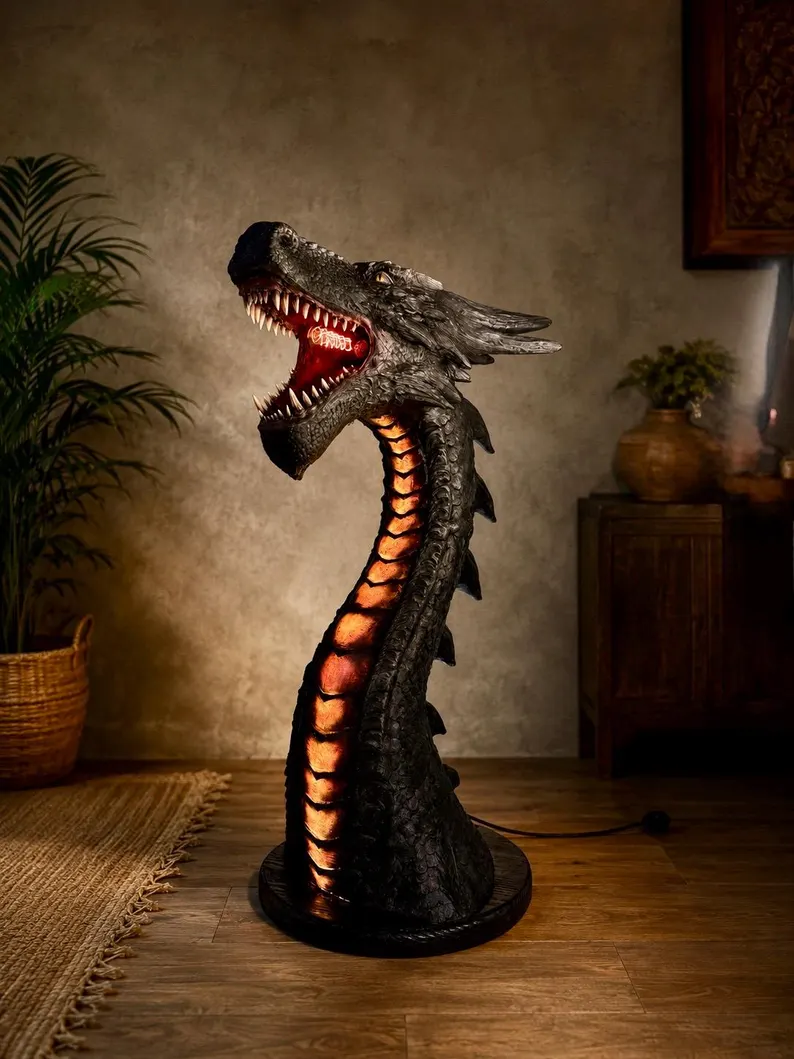 Dragon Flame Guardian™ Mystical Fire Dragon LED Sculpture