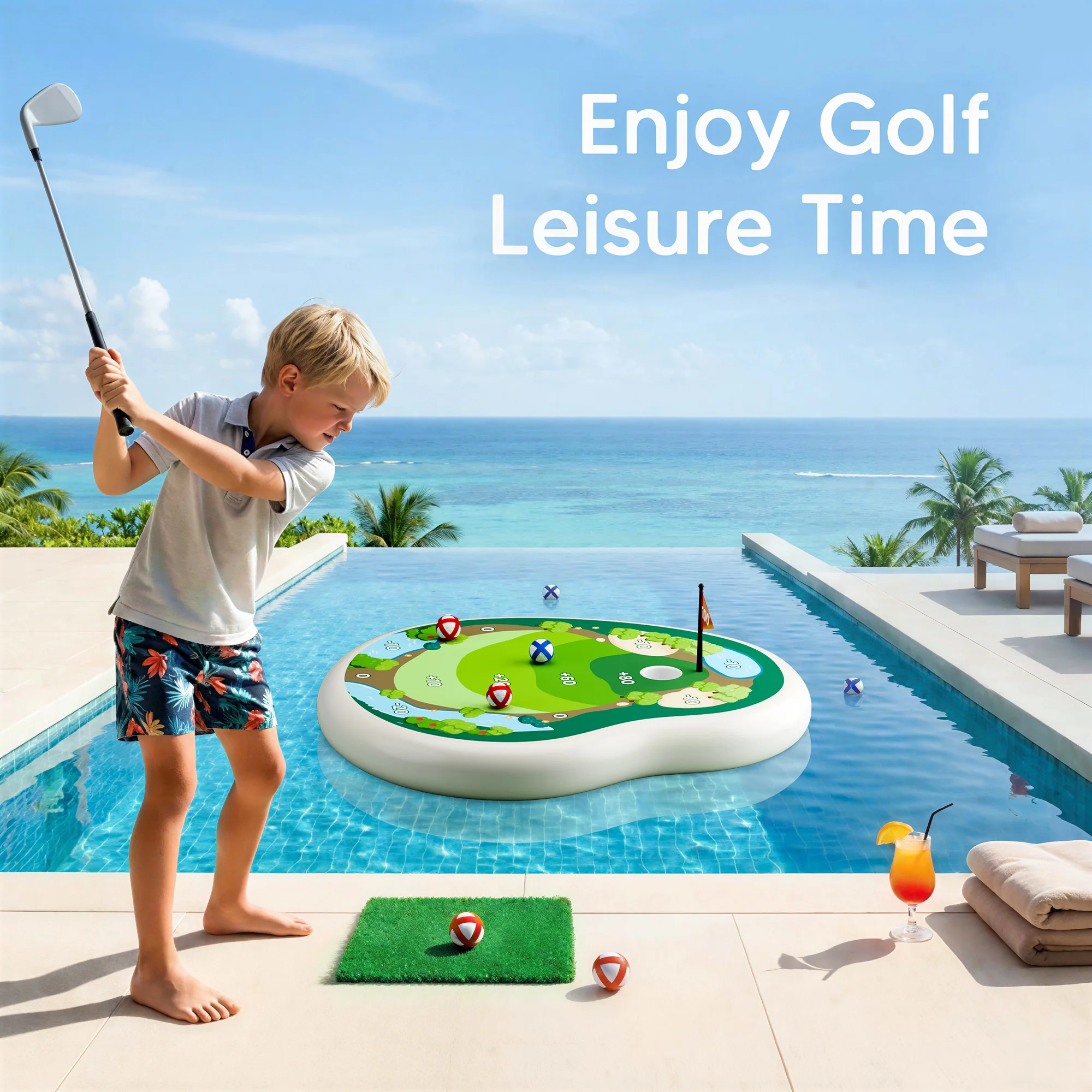 Inflatable Golf Pool Toy | Floating Water Game for All Ages ⛳️