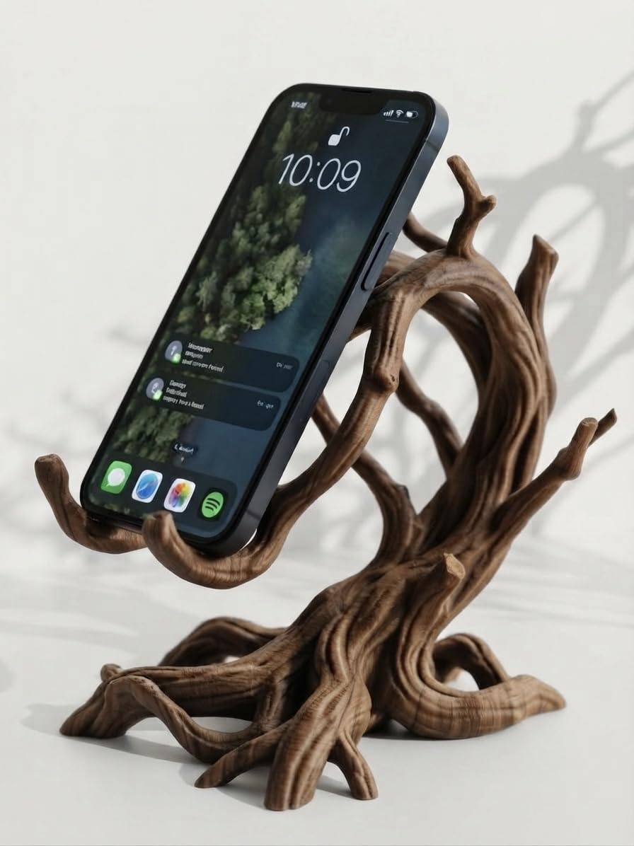 Nature's Stand – Tree Branch Phone Holder 🌿