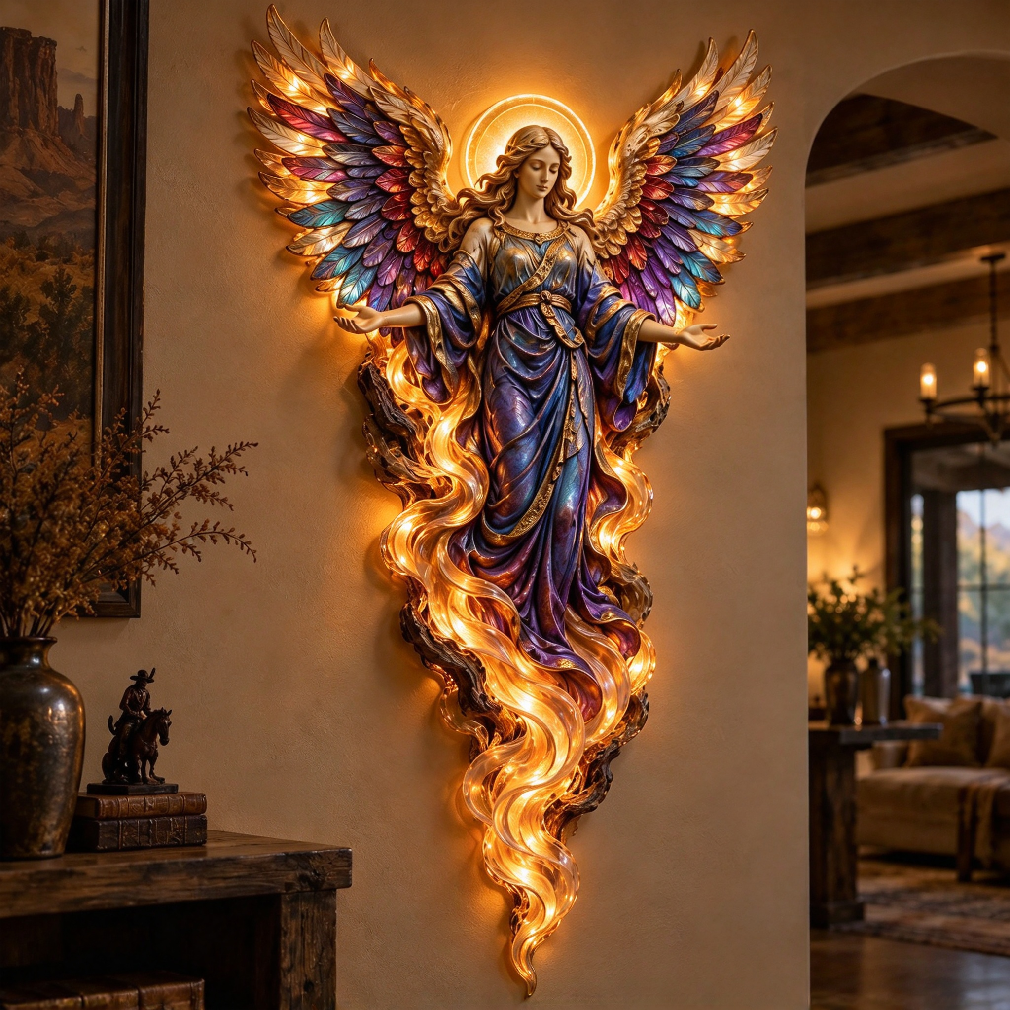 🔥 49% OFF TODAY! 🕊️ Stop Hanging Boring Wall Art! This Glowing Angel is Breathtaking! ✨