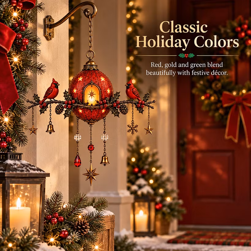 Lighted Cardinal Ornament – Warm Glow Christmas Hanging Decor 🐦