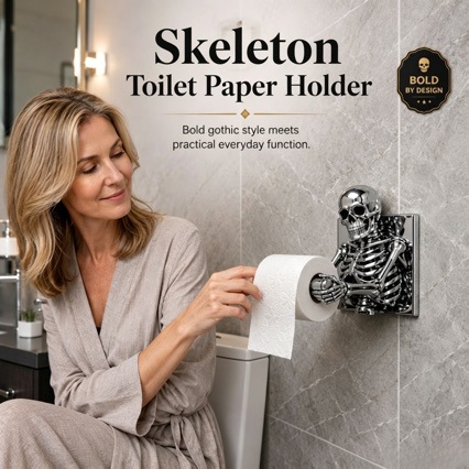 3D Skeleton Toilet Paper Holder