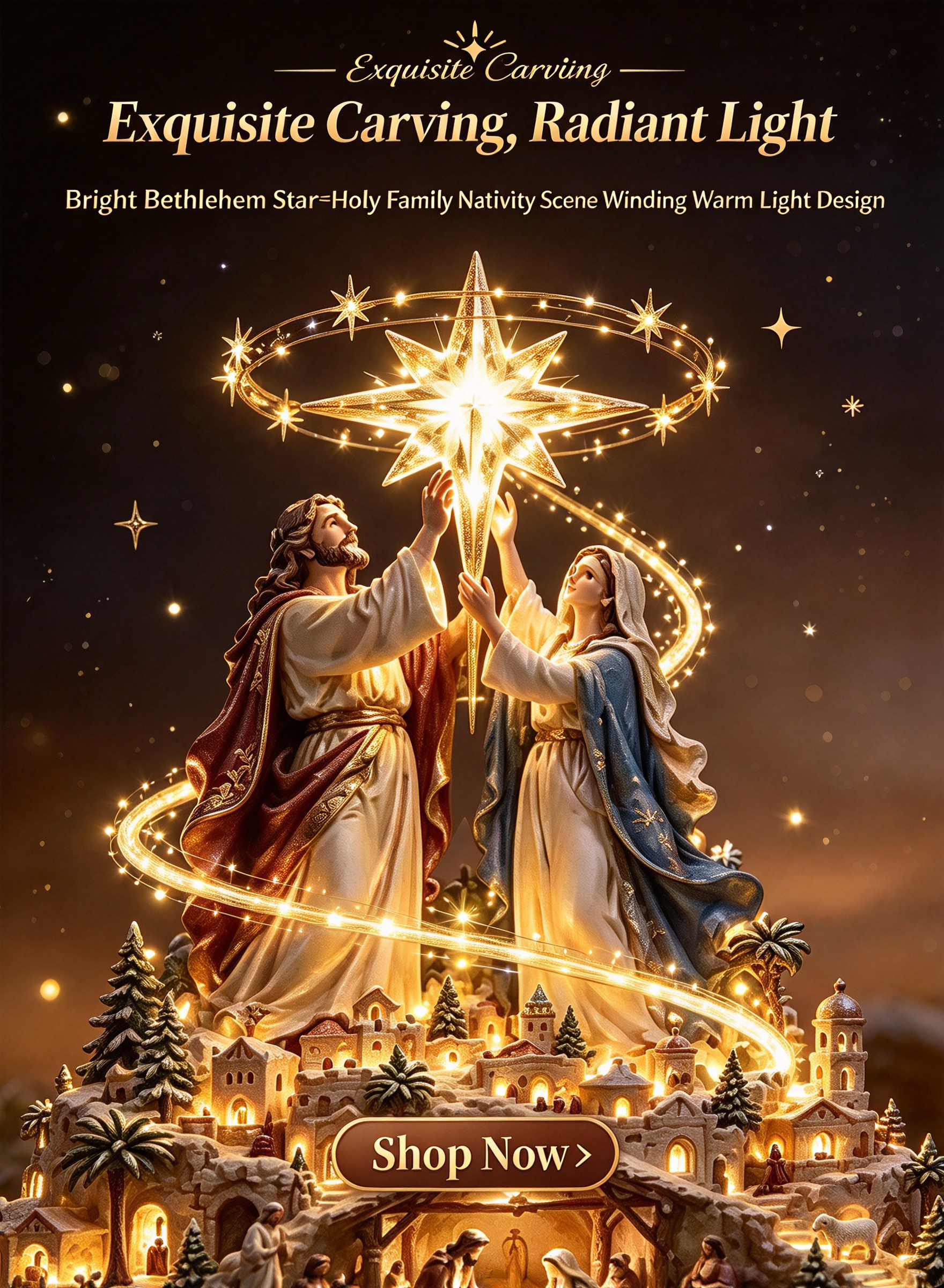 🔥 49% OFF TODAY! 🌟 Bring the True Meaning of Christmas Home! Holy Family Nativity Sculpture ✨