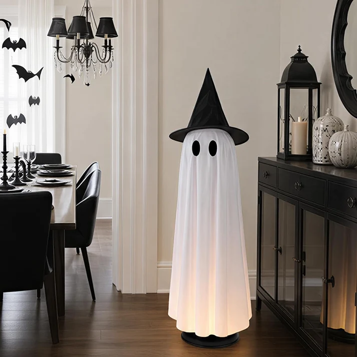 Enchanted Floating Ghost Lamp – 46.5" Animated Lighted Halloween Decor👻
