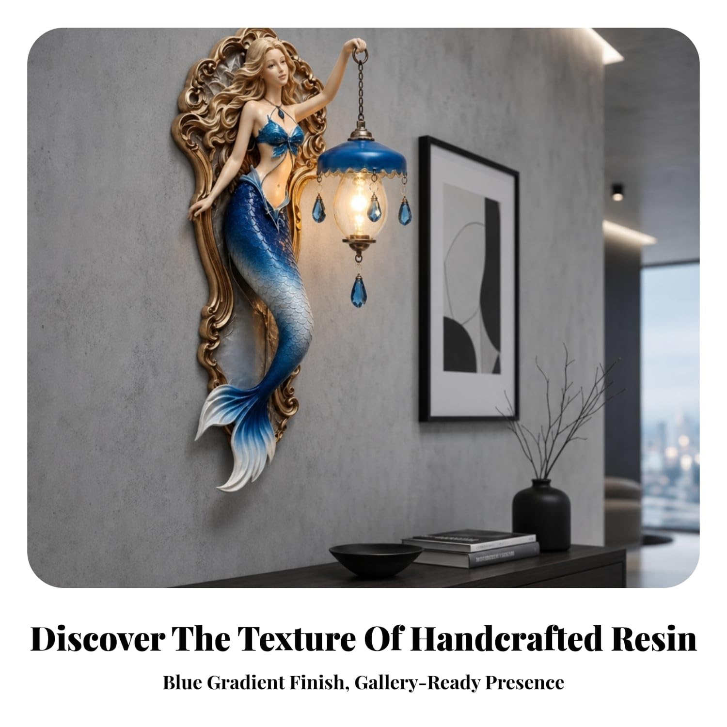 🧜‍♀️ Oceanic Mermaid Wall Sconce – Enchanted Coastal Lamp 🧜‍♀️