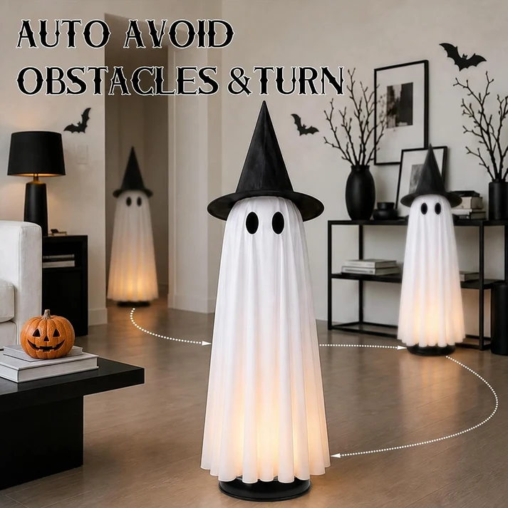 Enchanted Floating Ghost Lamp – 46.5" Animated Lighted Halloween Decor👻