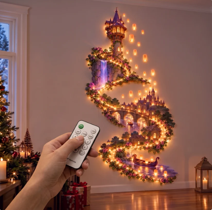 Remote control for enchanted castle wall light