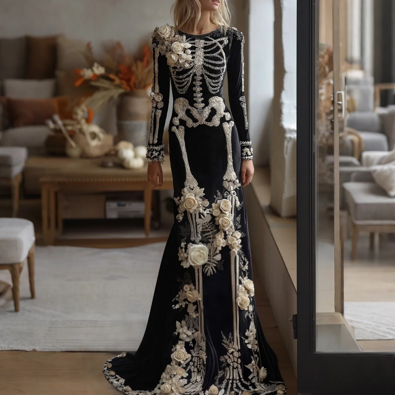 Midnight Rose Gothic Velvet Dress™