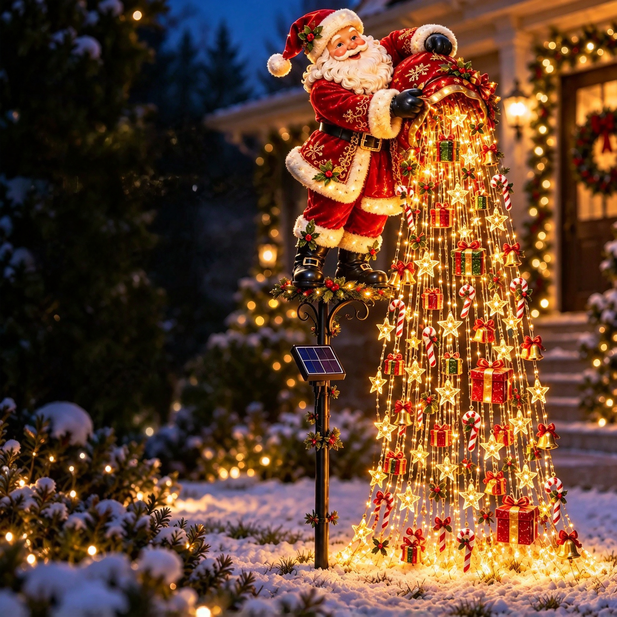⏰ FINAL HOURS: 49% OFF ⏰ Solar Powered Christmas Garden Lights | Magical Light Shower Effect ✨