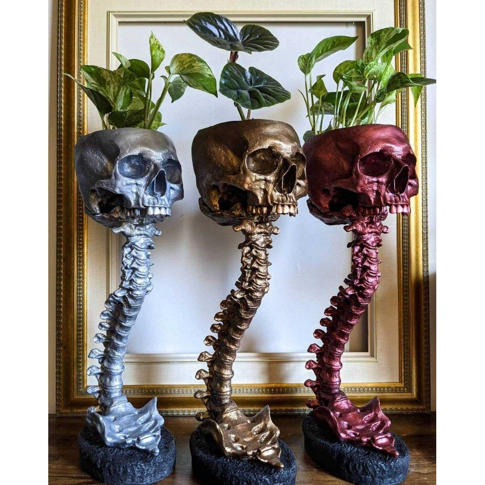 💀Modern Resin Skull Wall Planter