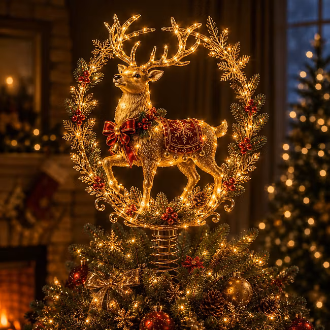Holiday Tree Topper Light – 7 Festive LED Designs🎄