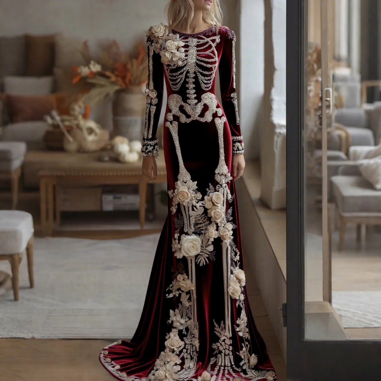 Midnight Rose Gothic Velvet Dress™
