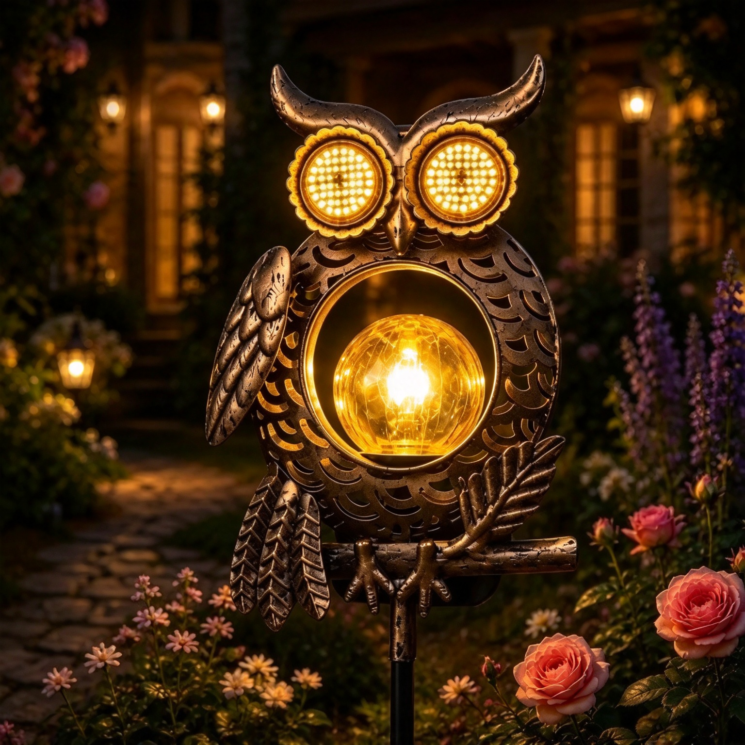 ✨ Mystic Glow – Solar-Powered Skull & Owl Garden Lights ✨
