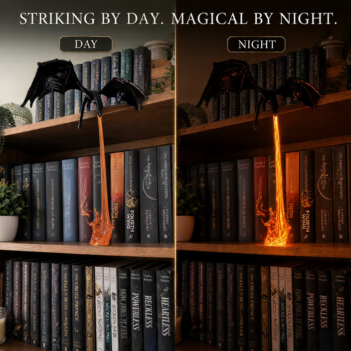 Shadow Dragon Flame™ Book Nook Light