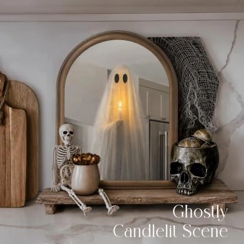 Phantom Reflection™ Haunted Ghost Mirror Lamp
