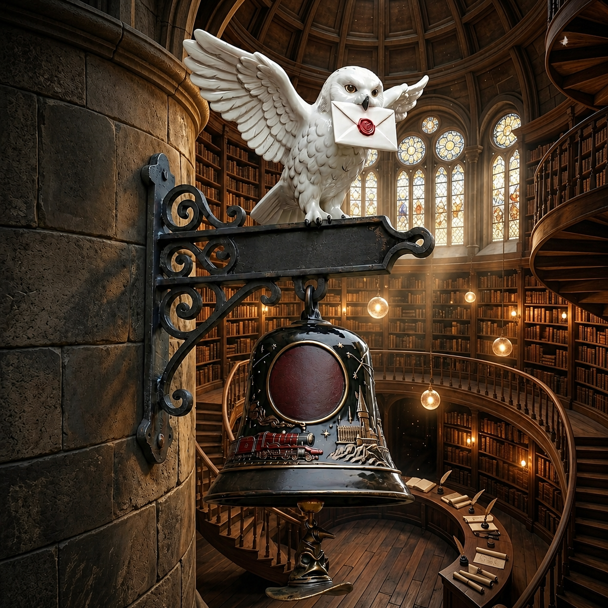 Hogwarts Owl Messenger Cast Iron Doorbell | Platform 9¾ Magic 🦉