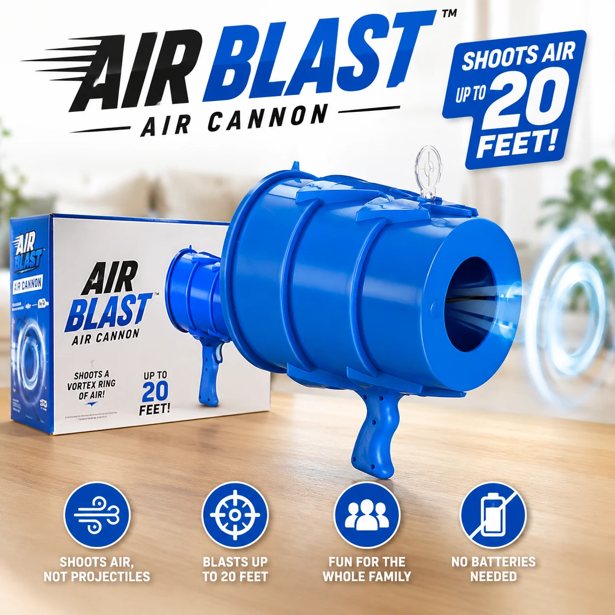 AirBlast™ Air Cannon – Shoot Invisible Blasts Up to 20 Feet!