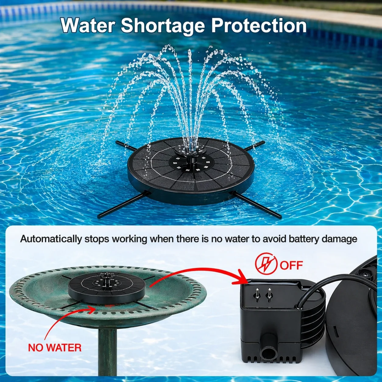 Solar LED Fountain Toy | Sun-Powered Splash Magic ☀️