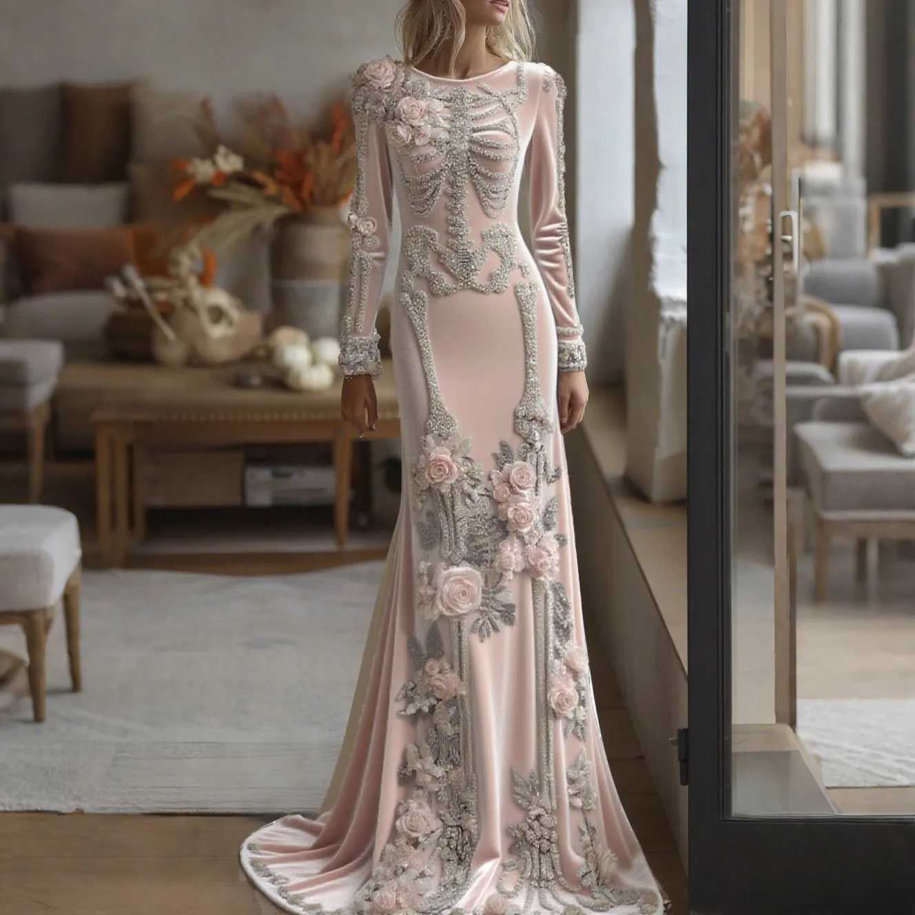 Midnight Rose Gothic Velvet Dress™