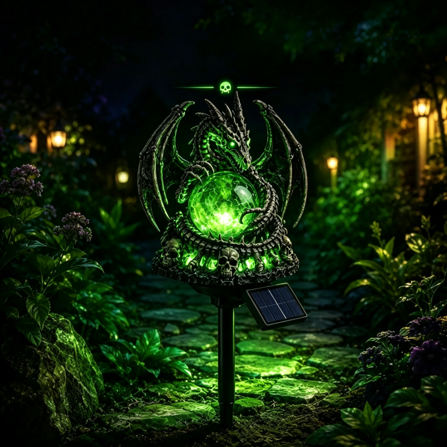 ✨ Mystic Glow – Solar-Powered Skull & Owl Garden Lights ✨