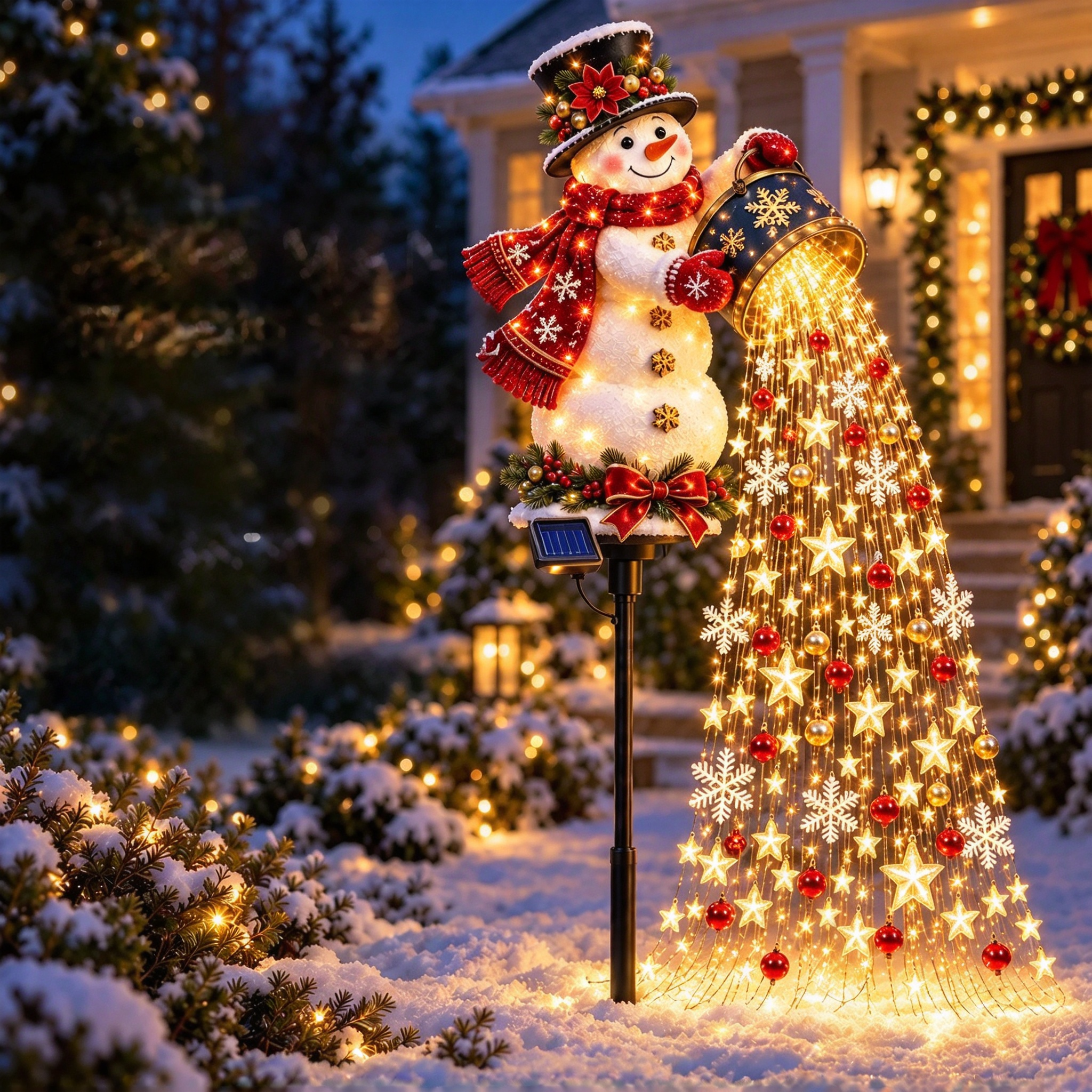⏰ FINAL HOURS: 49% OFF ⏰ Solar Powered Christmas Garden Lights | Magical Light Shower Effect ✨