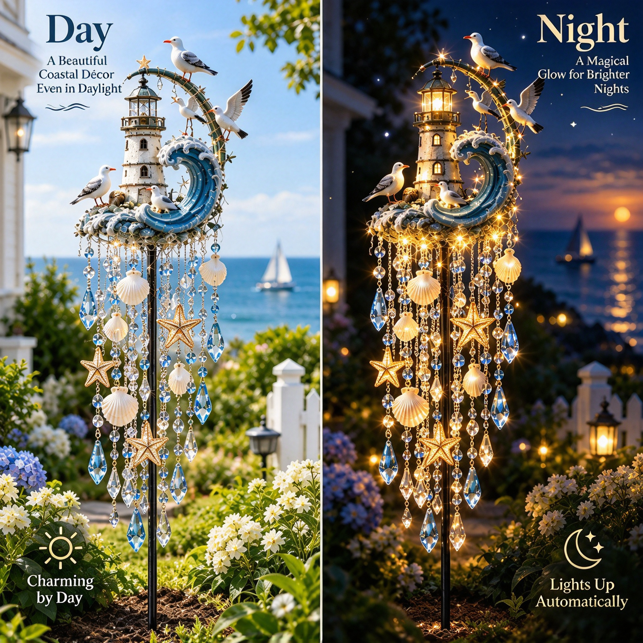 🔥 49% OFF TODAY! 🌊 Bring the Coastal Magic to Your Garden! Solar Lighthouse Light ✨