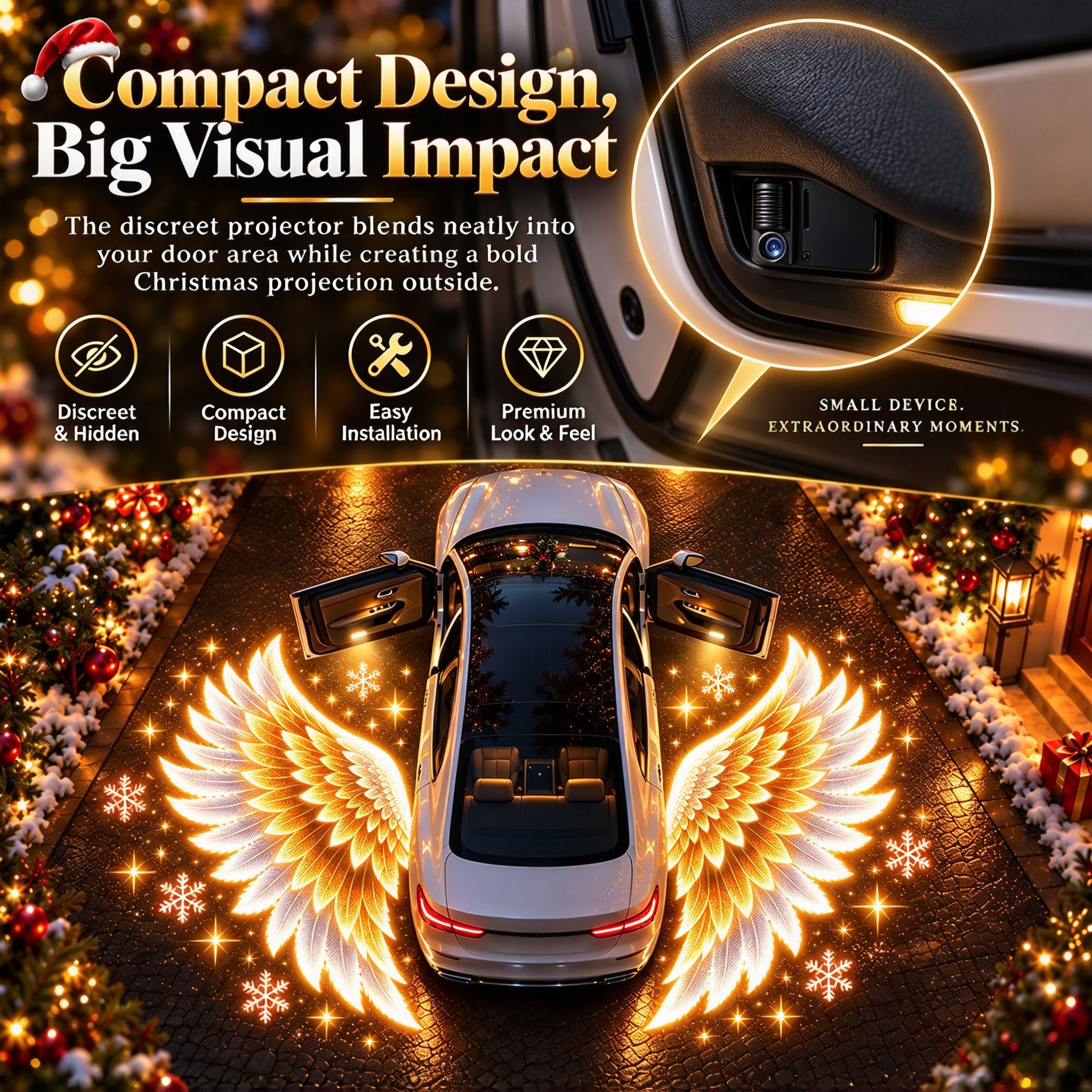 🔥 LAST DAY 49% OFF 🔥 Angel Wing Car Door Projector Lights | Welcome Lights for Your Vehicle 🚗✨