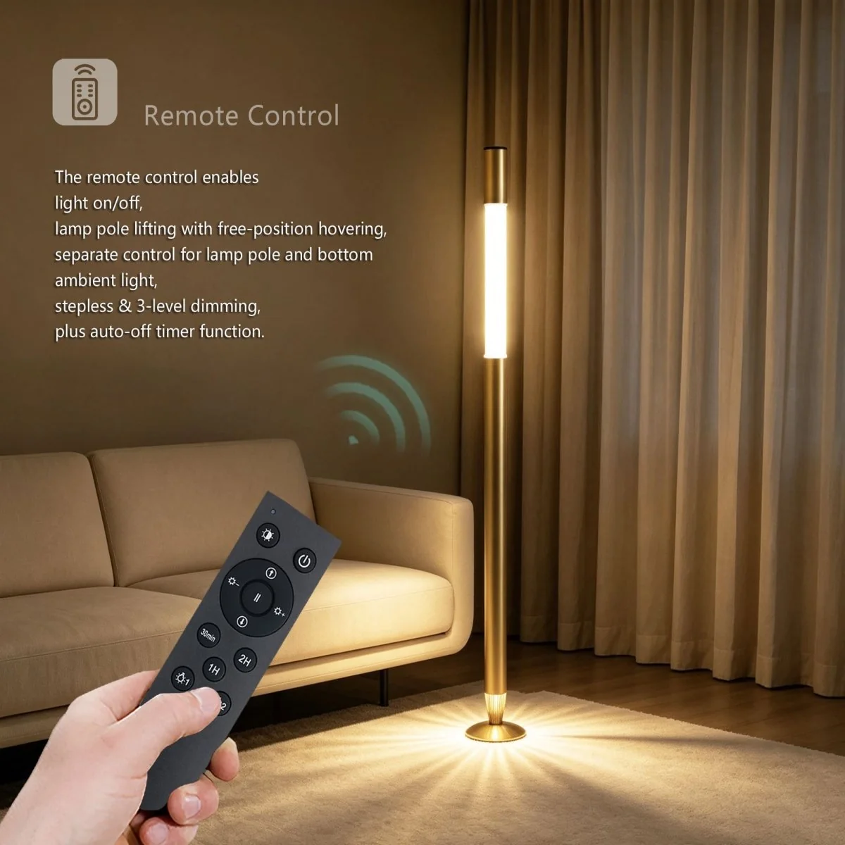 🔥 LAST DAY 49% OFF 🔥 Smart Height Adjustable Floor Lamp | Gesture & Voice Control 💡✨