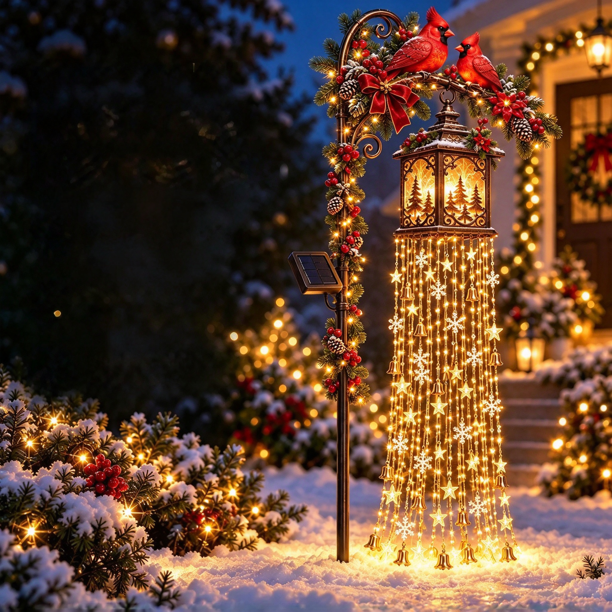 ⏰ FINAL HOURS: 49% OFF ⏰ Solar Powered Christmas Garden Lights | Magical Light Shower Effect ✨