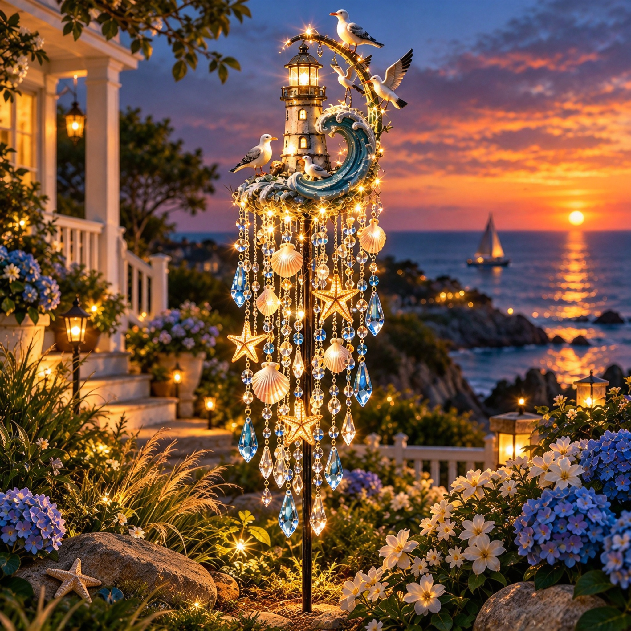 🔥 49% OFF TODAY! 🌊 Bring the Coastal Magic to Your Garden! Solar Lighthouse Light ✨