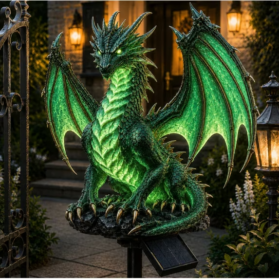 🐉 Dragon Guardian Solar Garden Light