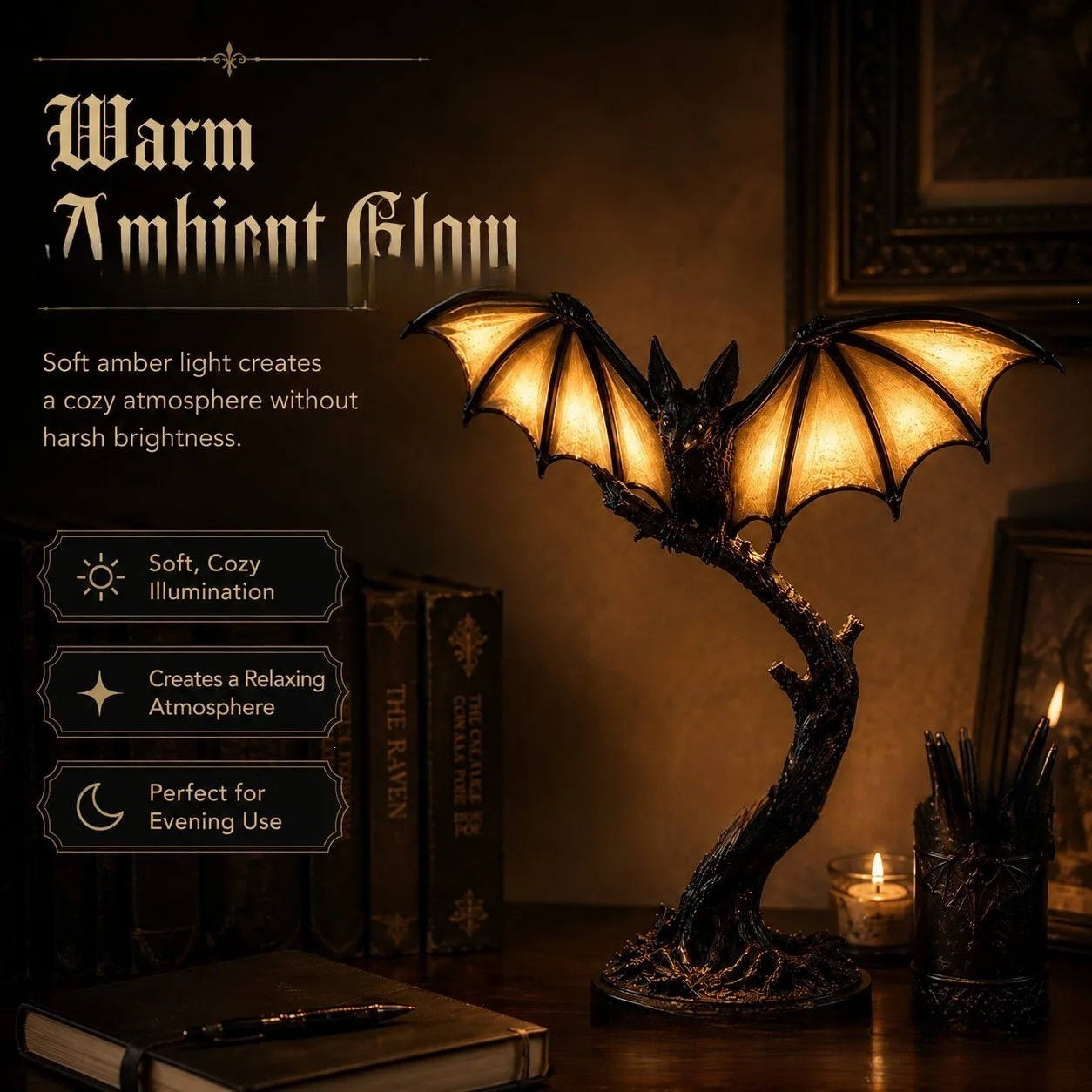 Shadow Bat™ Gothic Ambient Lamp